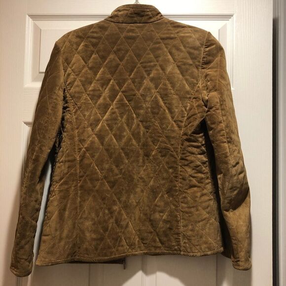 ANN TAYLOR quilted tan 100% suede/leather - Picture 6 of 7